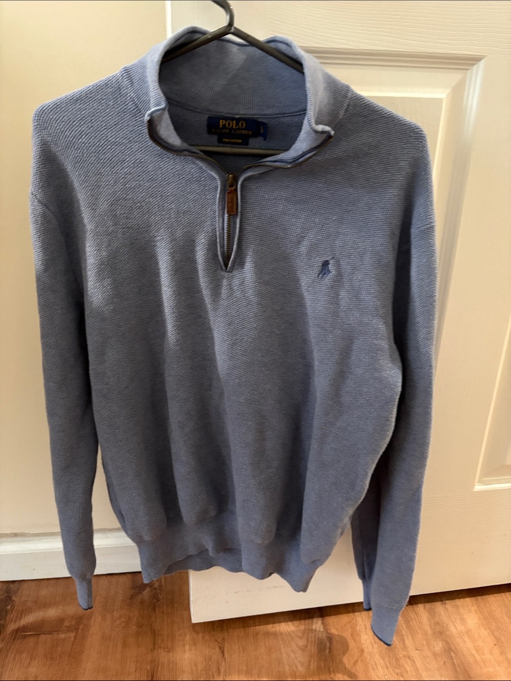 Polo by Ralph Lauren Dusty Blue Quarter-Zip Sweater